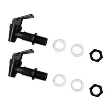 2 Pzas Grifos Reemplazo Para Cooler Dispensador Agua Plastico Negro Sin BPA