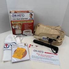 DR-HO'S 2-in-1 Decompression Back Relief Belt Size B 42-55" Tan Support Pump