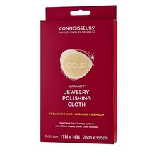Connoisseurs Gold Jewelry Polishing Cloth Cleans and Polished Gold High Shine