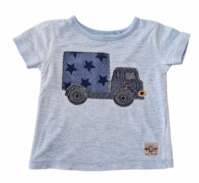 Next Baby T Shirt 6-9 Months Size 68 Blue Car Truck Cotton