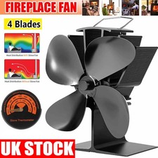 4 Blade Heat Powered Stove Top Fan Eco-friendly for Wood Burner Log Burning Fire