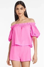 NWOT Amanda Uprichard Bree Romper Sanibel Pink Large
