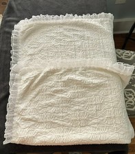 Knitspiration Brand White Cotton Baby Blanket