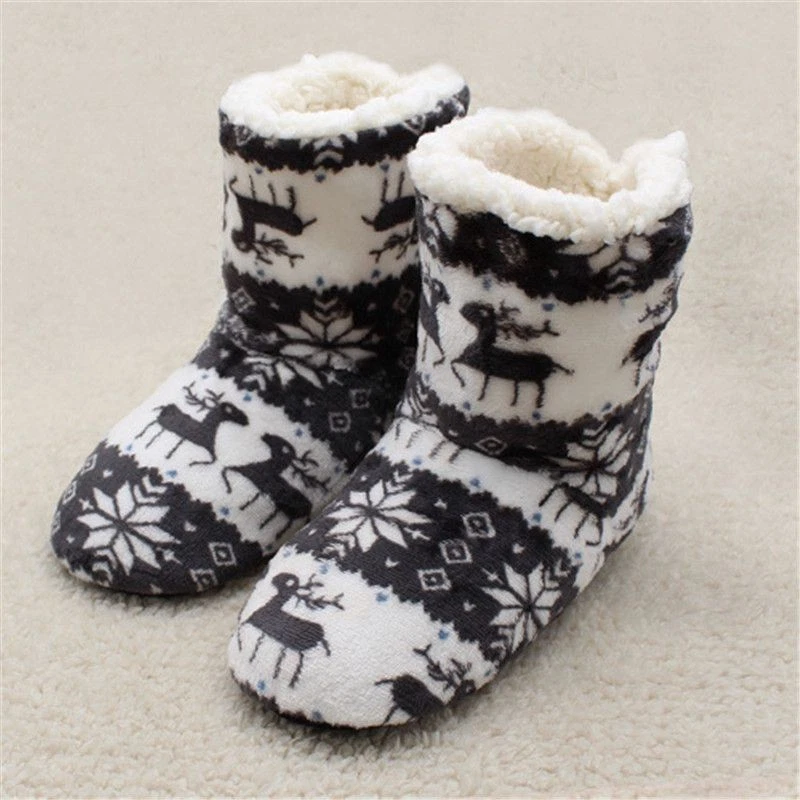 Bootle Womens Winter Ankle Slippers Shoes Size 3-8 Warm Elk Boots Ladies Indoor - Image 2 of 4