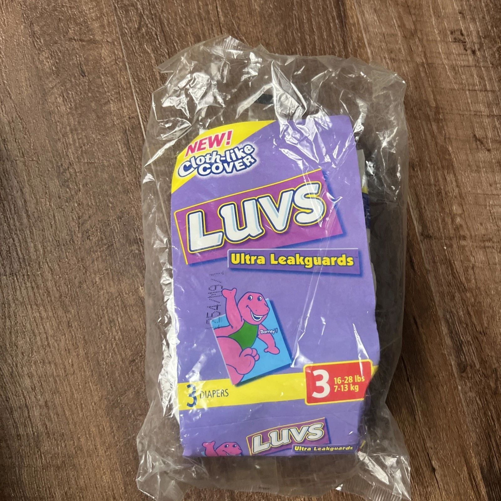 NOS Sealed Vintage Barney Diapers Luvs Size 3. Three Pack Unopened 2001 New
Opens in a new window or