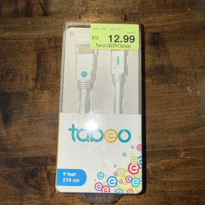 WHITE TABEO TOYSRUS 9' FOOT HDMI CABLE HDTV BLU RAY GAME CONSOLES New In Package