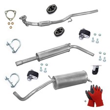 Auspuff Auspuffanlage für Skoda Fabia 6Y2/3 1.2 40kW 47kW bis10/05 + Montagesatz