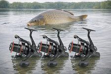 SONIK SK47 7000 Reel x3 Carbon Big Pit Carp Fishing Long Aluminium Spool