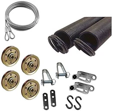 Garage Door Extension Spring KIT Double Looped for 7' High Door 25-42-90 Pounds