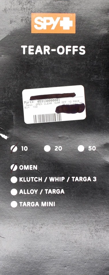 Número de pieza Spy Optic Tear Offs - 053130000001 Foto 2 de 2