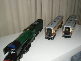 Lego Train - Custom Flying Scotsman + 2x Carriages - New - emerald 10194 21344