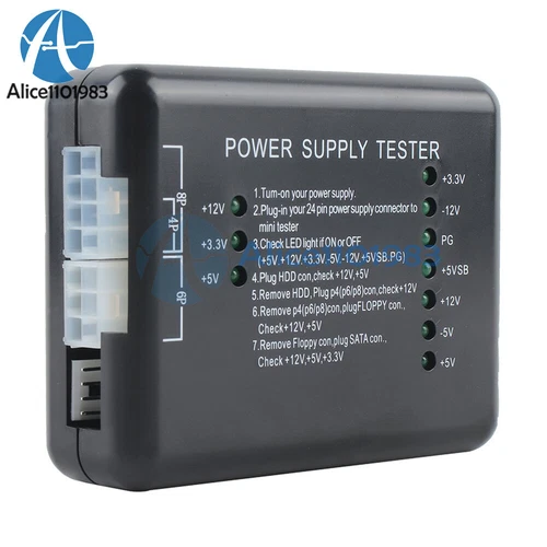 Computer Power Supply Tester ATX Power Supply Diagnostic Instrument Tester