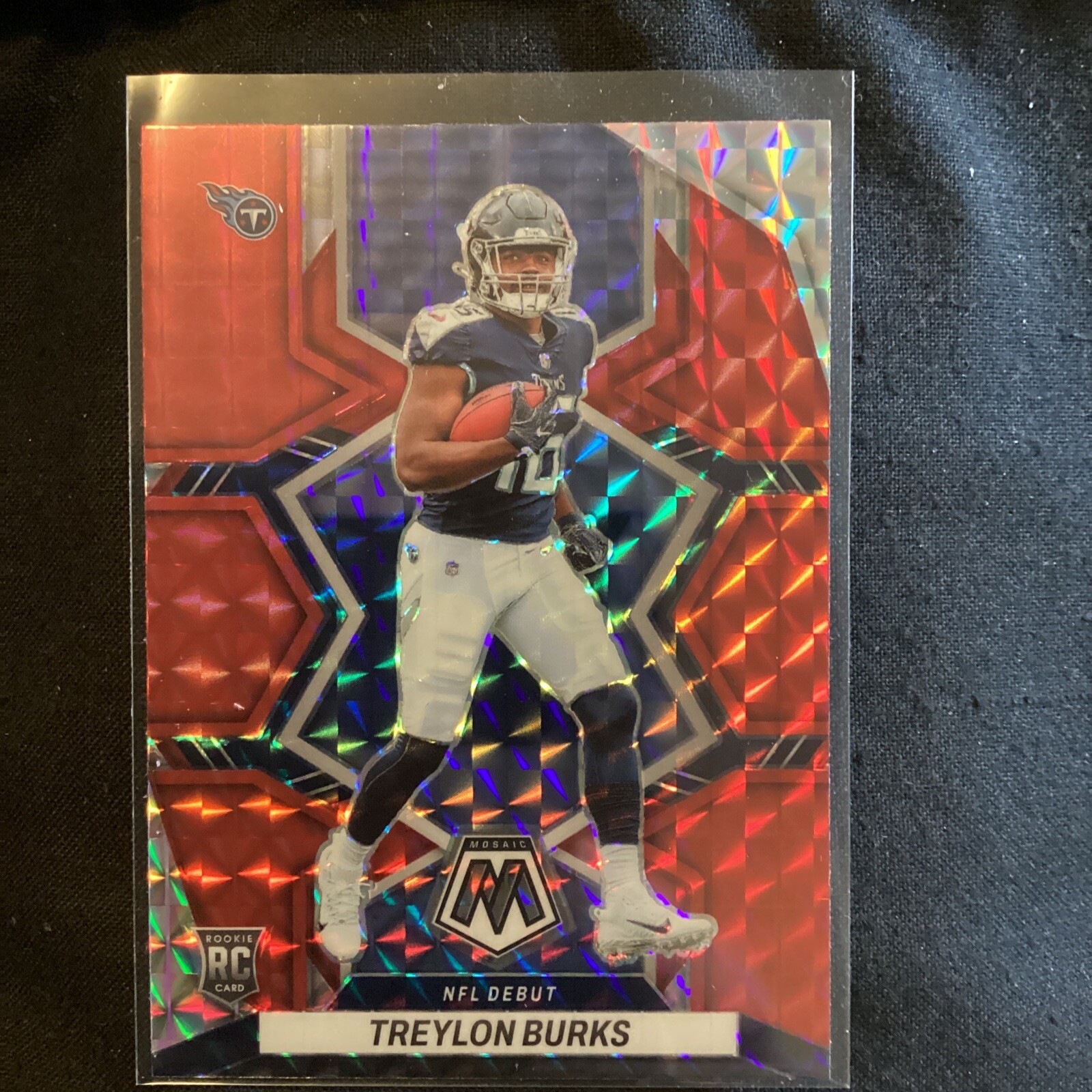 2022 Mosaic Football #279 Treylon Burks NFL Debut RC Red Mosaic Prizm. JT4