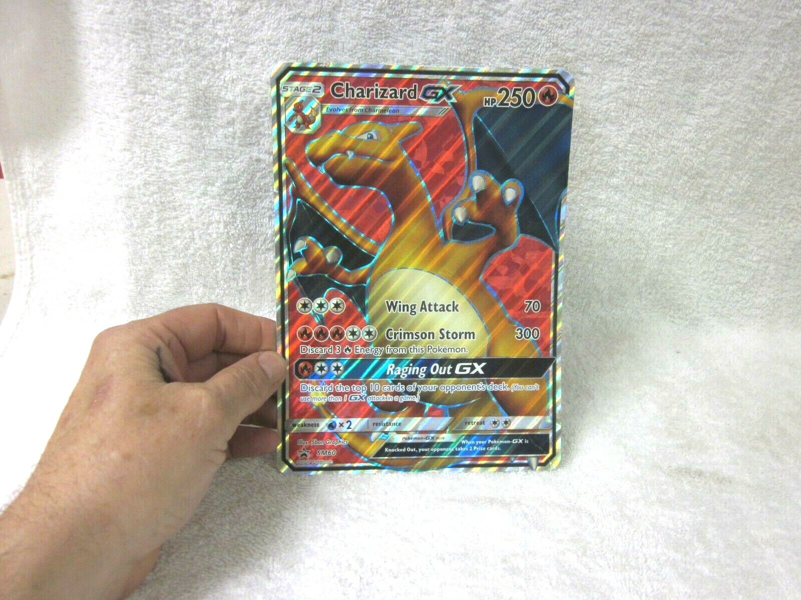 Pokemon Card Stage 2 Charizard GX 250 HP PROMO FULL ART HOLOFOIL 2017 | eBay