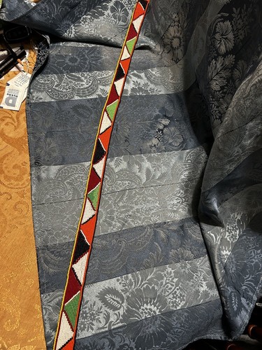 Maasai Wastani Beaded Cowhide Leather Belt Handmade Kenya Multicolor Zigzag NWOT - Picture 10 of 11