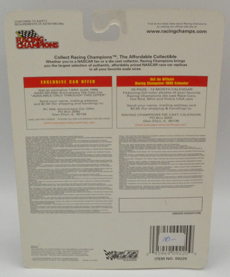 Rick Rudd Winners Circle Hot Wheels Racing Champions Lot of 4 cars NEW 1:64 NIP - Image 4 of 4