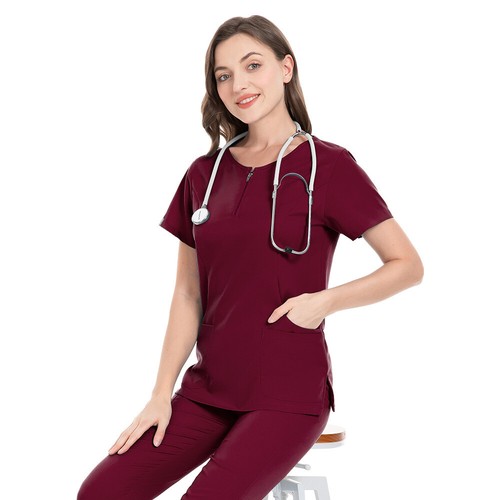 US Nurse Scrub Women Top Nurse Student Dental Medical Hospital Uniform Workwear - Picture 13 of 14
