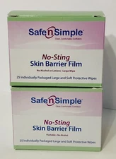 2 Boxes of 25 Wipes SNS00807 No-Sting Skin Barrier Film  Exp. 2025/05-2027/02