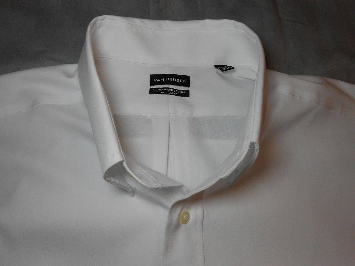 Van Heusen White 100% Cotton Dress Shirts for Men for sale | eBay