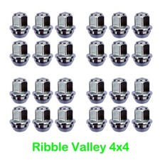 FORD RANGER SOLID WHEEL NUTS SET OF 24 NO CAPS! M12 x 1.5 - ONE PIECE TYPE