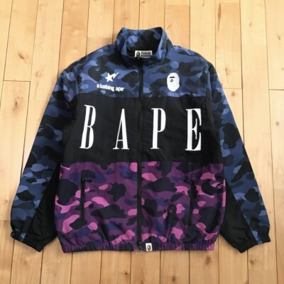 スノーボード BAPE color camo coach jacket purple camo BAPE Color Camo Snowboard Jacket Jacket Purple Men's - US
