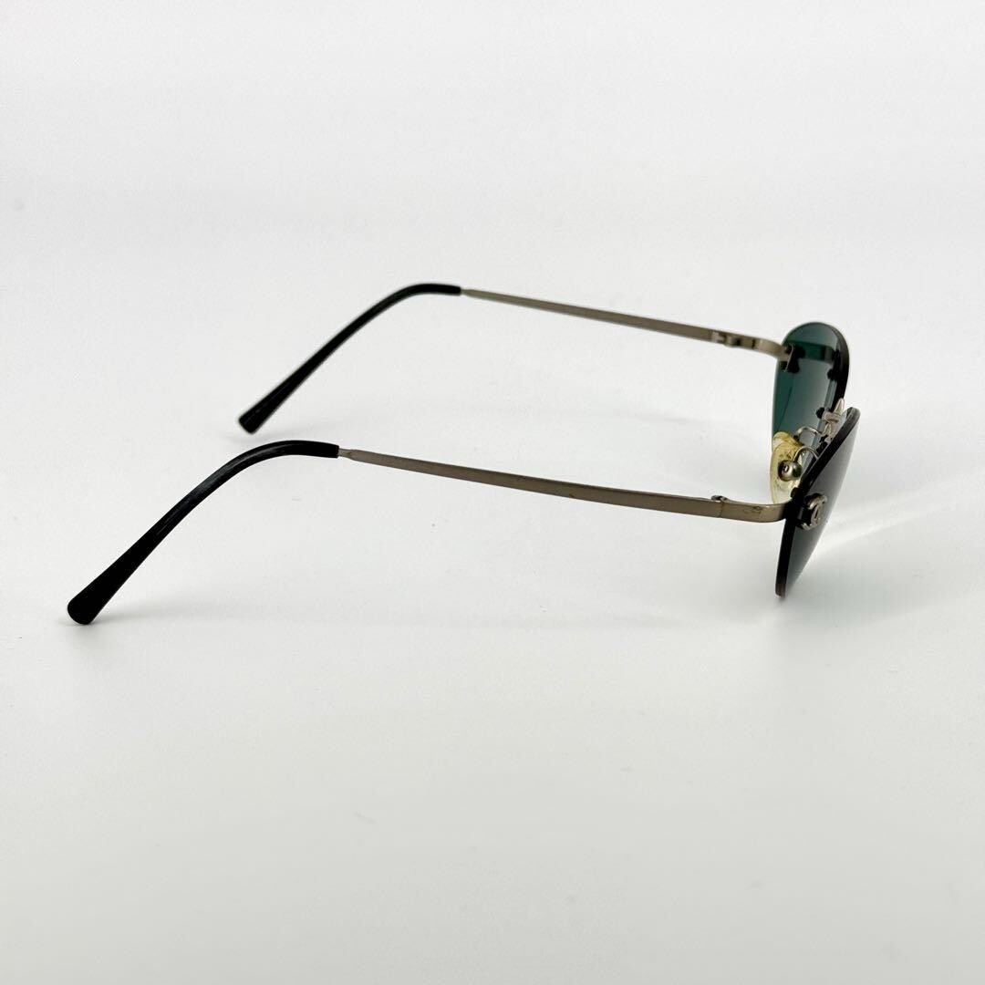 CHANEL 4003 Rimless Sunglasses Gray Lens Silver Metal Frame