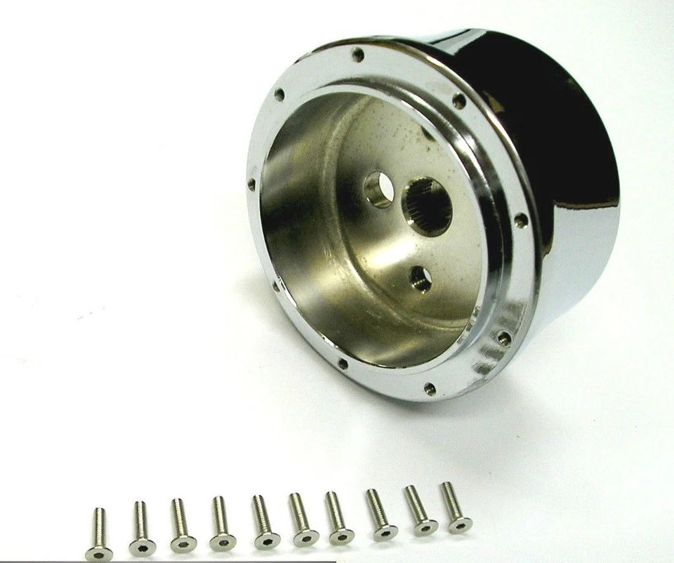 Volante de 14" camioneta Ford 1932 en adelante con columna GM Billet y caoba remachada Foto 2 de 4