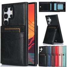 For Samsung Galaxy S24/S24 FE/S25 Ultra Magnetic Leather Wallet Case Stand Cover