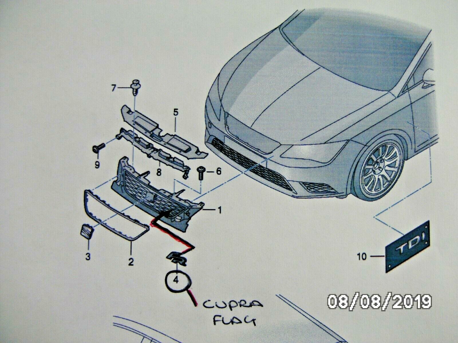 CUPRA Grill Letters – Front Grille Lettering For Seat Cupra (Single Set)