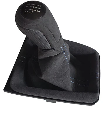 PER VW GOLF 7 6 MARCE ALCANTARA POMELLO CAMBIO PIANOFORTE NERO DSN4