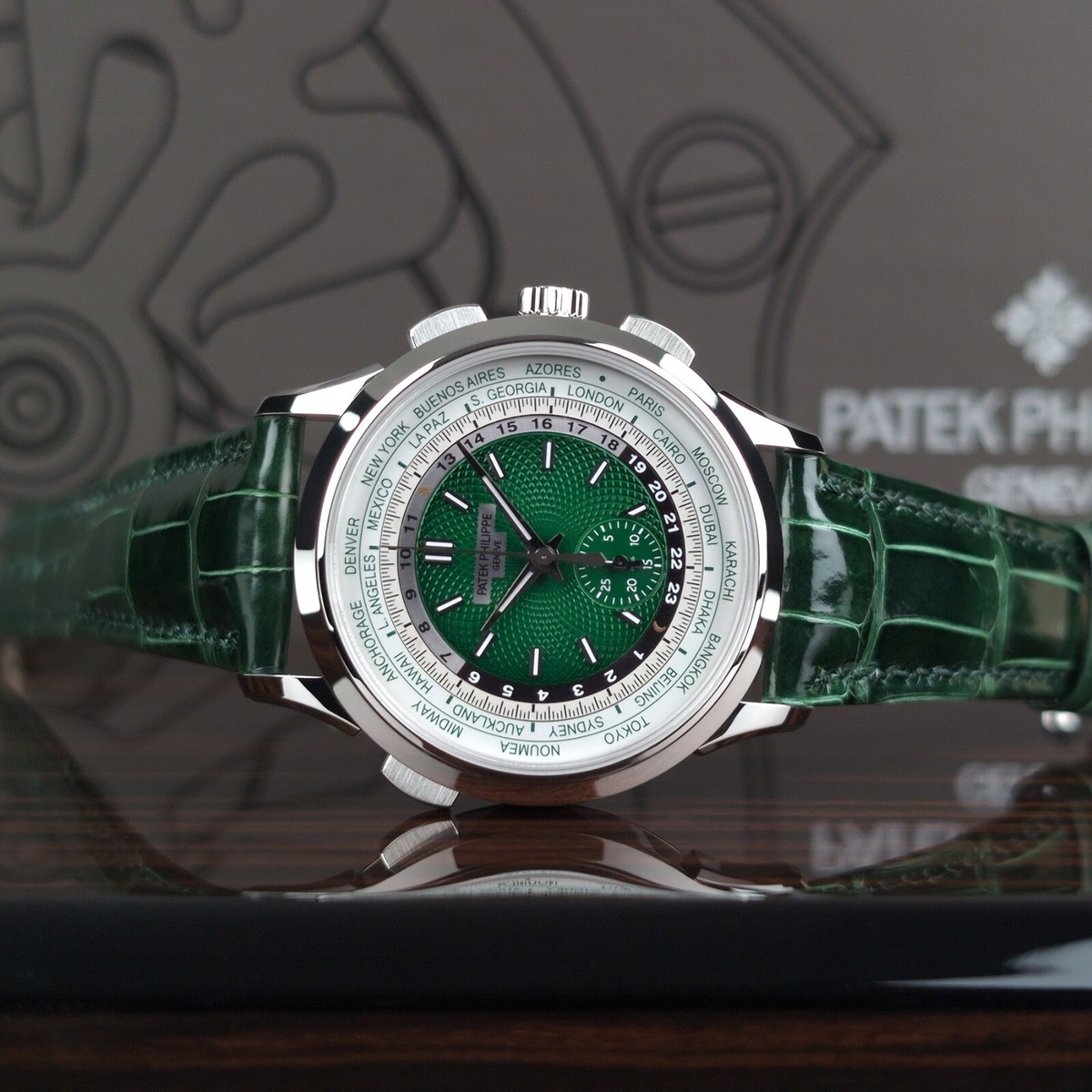 In Stock Unworn Complete Set Patek Philippe World Time Chronograph