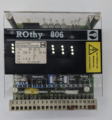 Rothy 806 Rossmanith Stromrichter Typ 80 60 21 220V 50Hz 1,5A