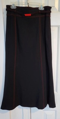 Escada  Black Midi Length Stretch skirt 38