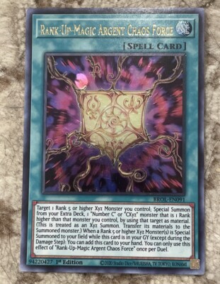 YuGioh Rank-Up-Magic Argent Chaos Force (1st Ed.) BROL-EN091 Ultra Rare Card | eBay YuGioh Rank-Up-Magic Argent Chaos Force (1st Ed.) BROL-EN091 Ultra Rare Card | eBay