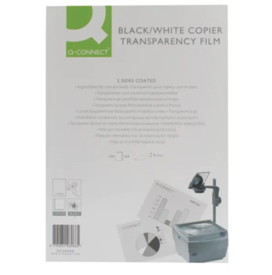 100x Q Connect Clear Overhead Projector Film Sheets 100 Micron Free 24h Delivery