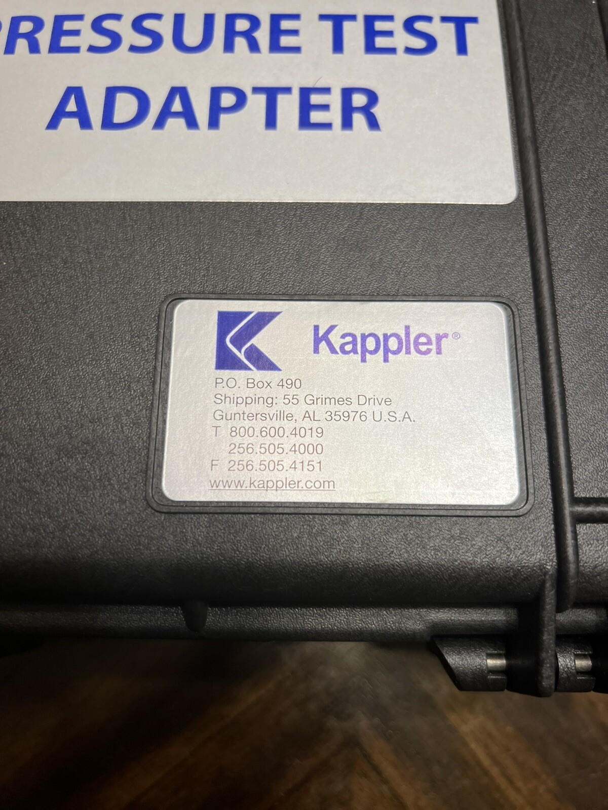 Kappler Digital Pressure Test Kit SureFit Face Seal Adapter eBay