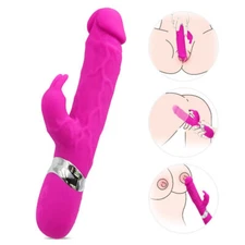 Rabbit Vibrator Realistic Dildo Clit Stimulator G-spot Massager Sex Toys Women