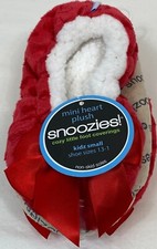 Snoozies Mini Heart Plush Cozy Little Slipper Girls Sm 13-1 Non Slip NEW