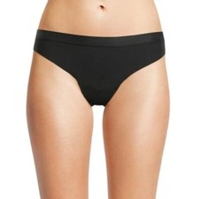 No Boundaries Women's Micro Rib Thong Panties Size 3XL Black Soot New