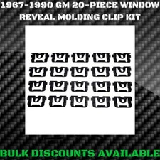 1967-1977 El Camino SS 1967-1977 ventana de vidrio trasero moldura moldura clips revelación GM