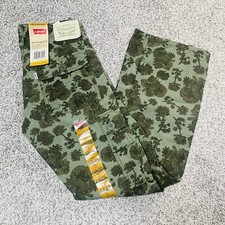 NWT Levis Pants Regular Green Flora 511 Slim Cargo Tapered Leg Youth Size 12 14