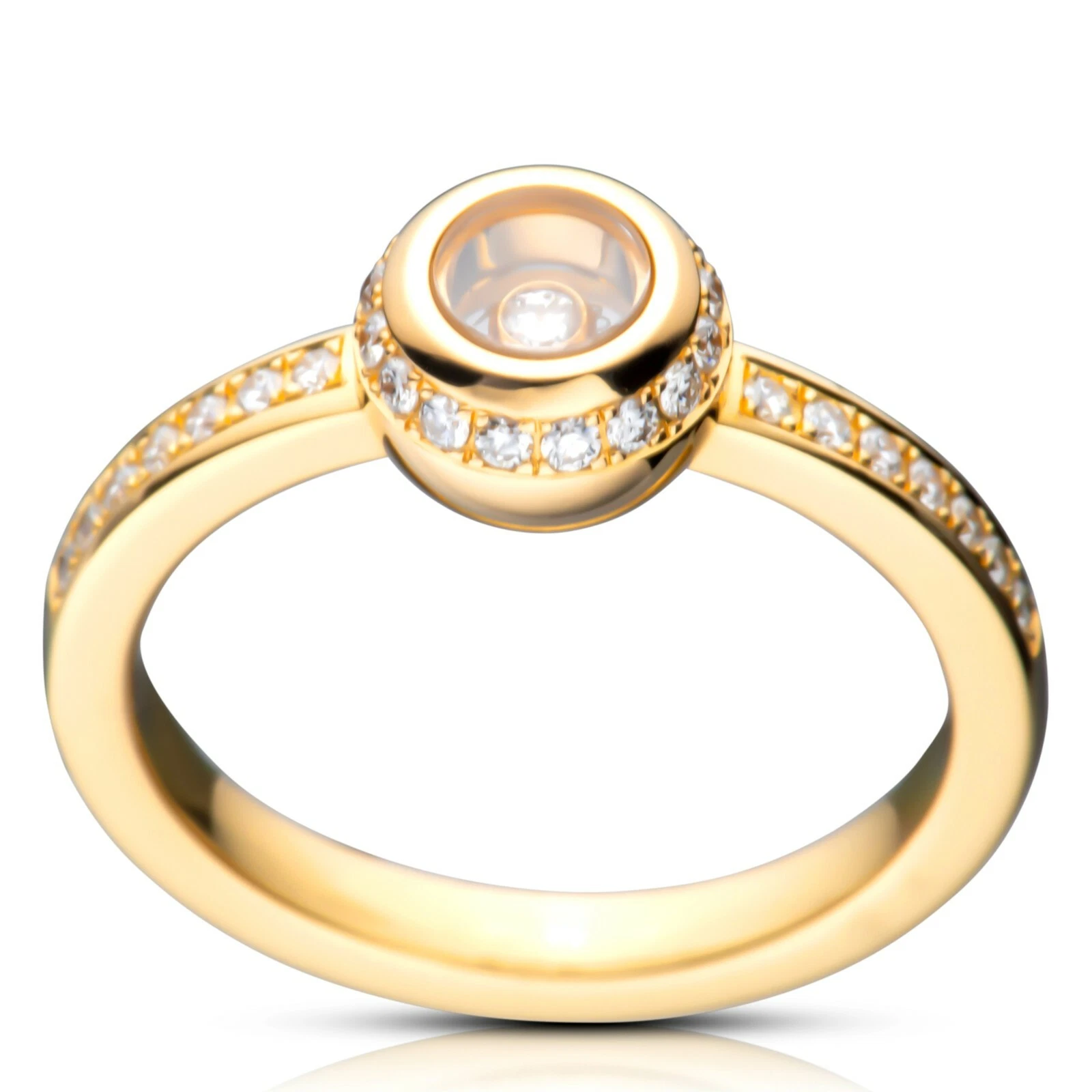 Chopard — Chopard Miss Happy Yellow Gold & Diamond Ring 829013 Brand New