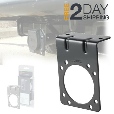 Vehicle Side Trailer Wiring Harness Flat Mounting Bracket for 7-Way RV