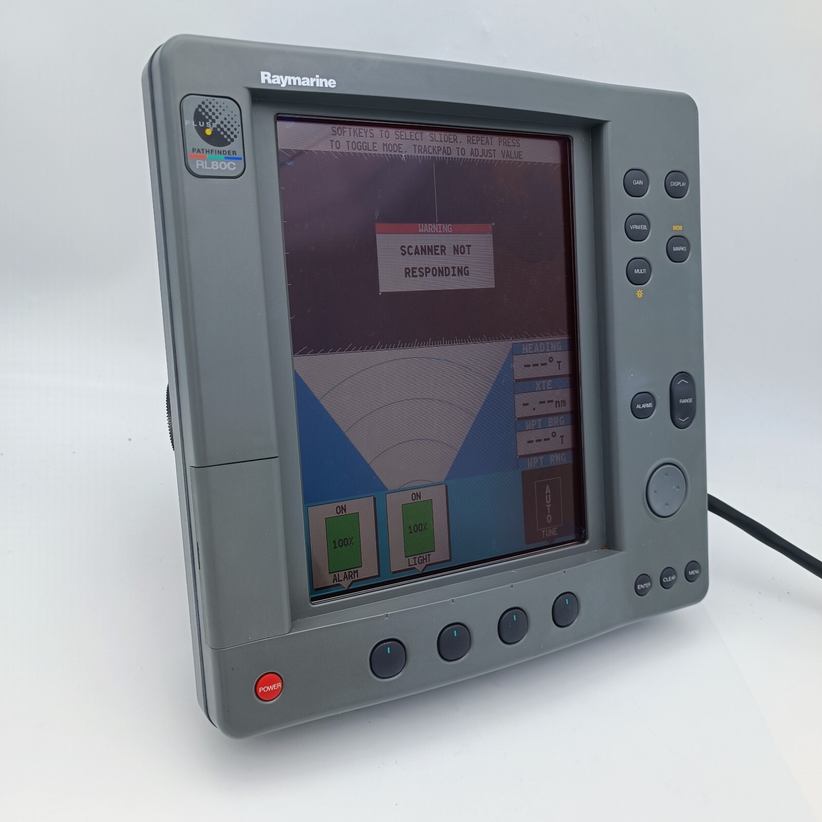 Raymarine RL80C PLUS PATHFINDER Radar Display Unit MFD E52037 Raytheon