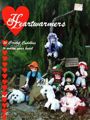 Heartwarmers 30 Crochet Cuddlies to Warm Your Heart Dolls & Toys NOS