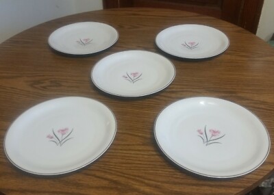 5 Easterling Caprice 10 3/8'' Dinner Plate EUC/Mint Bavaria Germany EUC/Mint