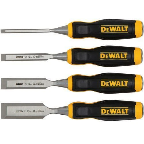 Juego de cinceles de madera de hoja corta DeWALT DWHT16063 4 piezas - cincelado-