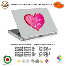 Heart sticker I love you heart notebook tablet sticker picture print pvc 1pc