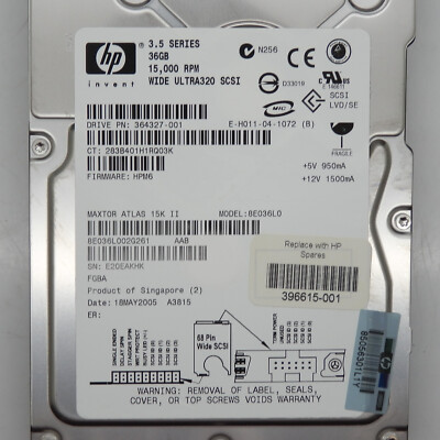 HP 36.4GB 15000RPM Ultra320 SCSI 8MB Cache LVD 68-Pin 3.5'' Hard Drive 364327-001