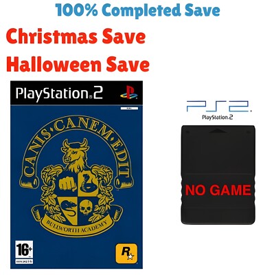 Canis Canem Edit Bully PlayStation 2 PS2 Memory Card Spiel Sparen 100% Komplett